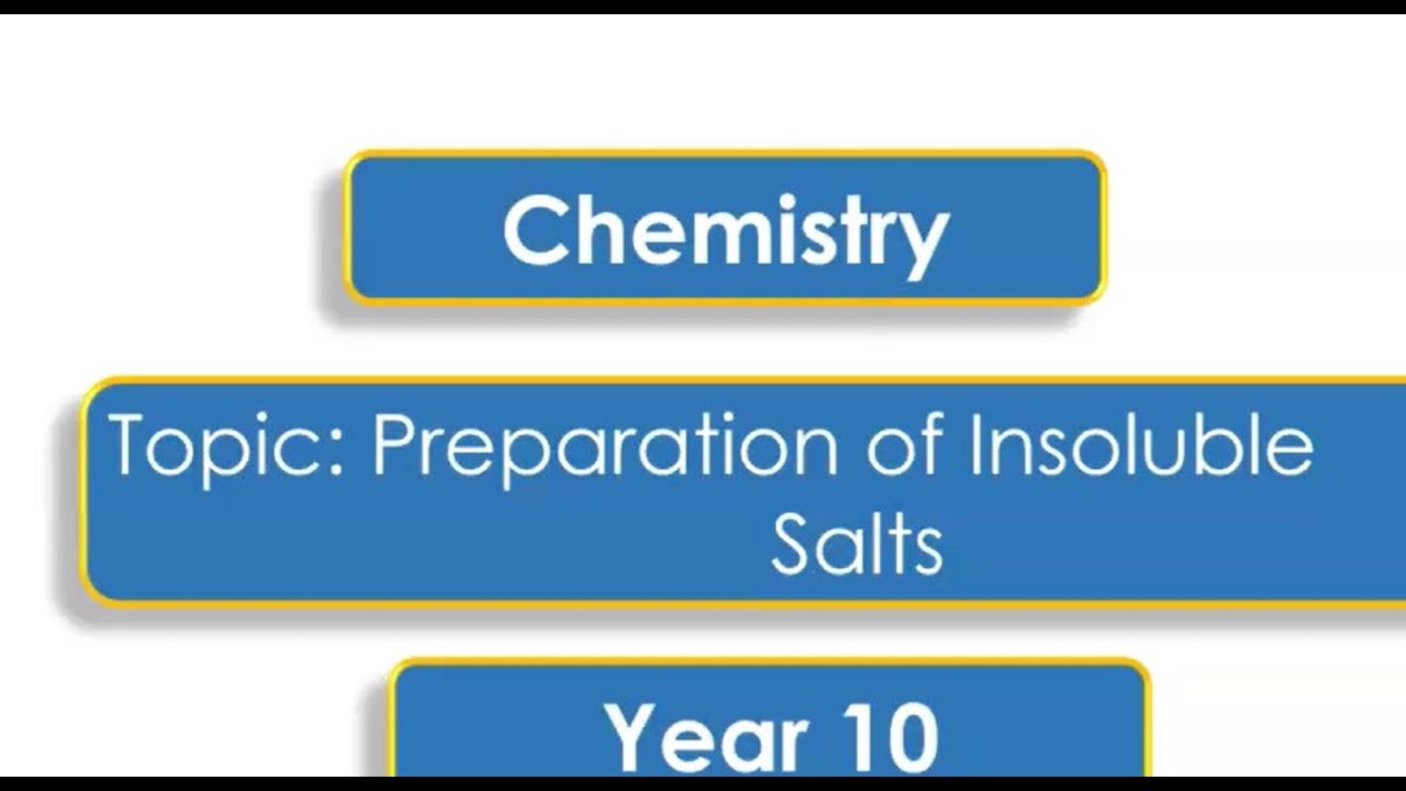 Preparation of Insoluble Salts