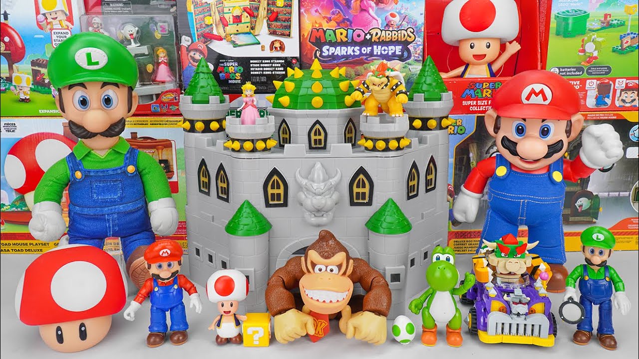 98 Minutes of Satisfying ASMR Unboxing 🏰 Super Mario Bros Nintendo Deluxe Bowser's Castle Playset