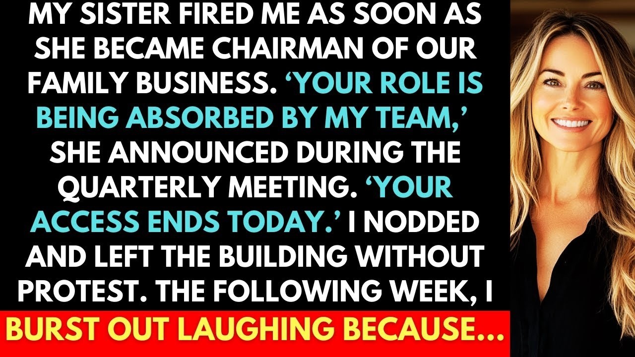 My Sister Fired Me As Soon As She Became Head Of Our Family Business. I Couldn't Stop Laughing...