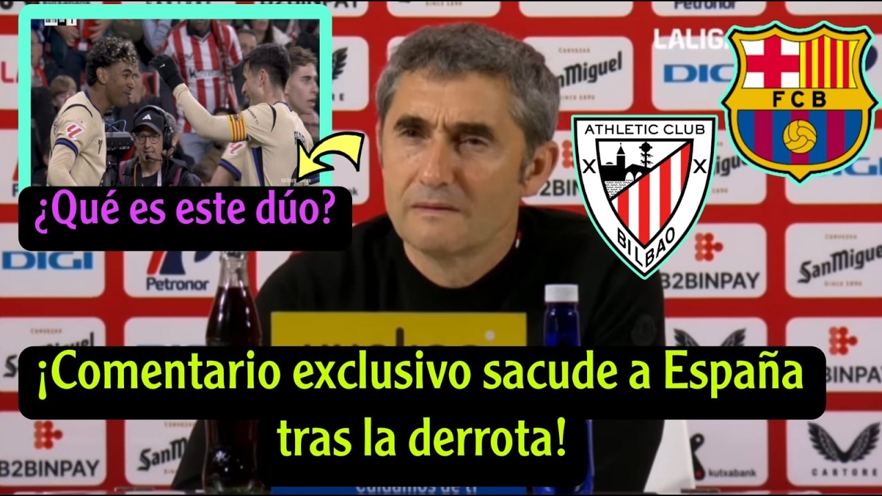¡Comentario inesperado del entrenador del Athletic Bilbao Valverde tras la derrota ante el Barcelona