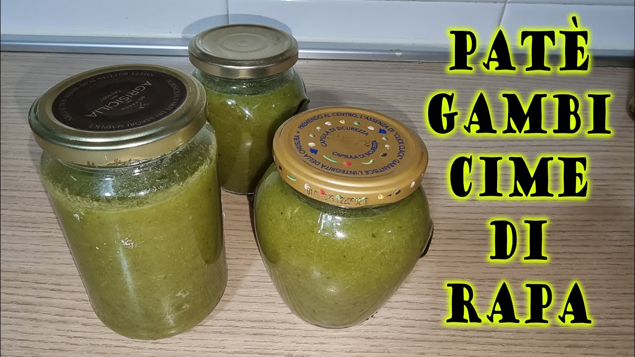 Paté di gambi di cime di rapa fatto in casa