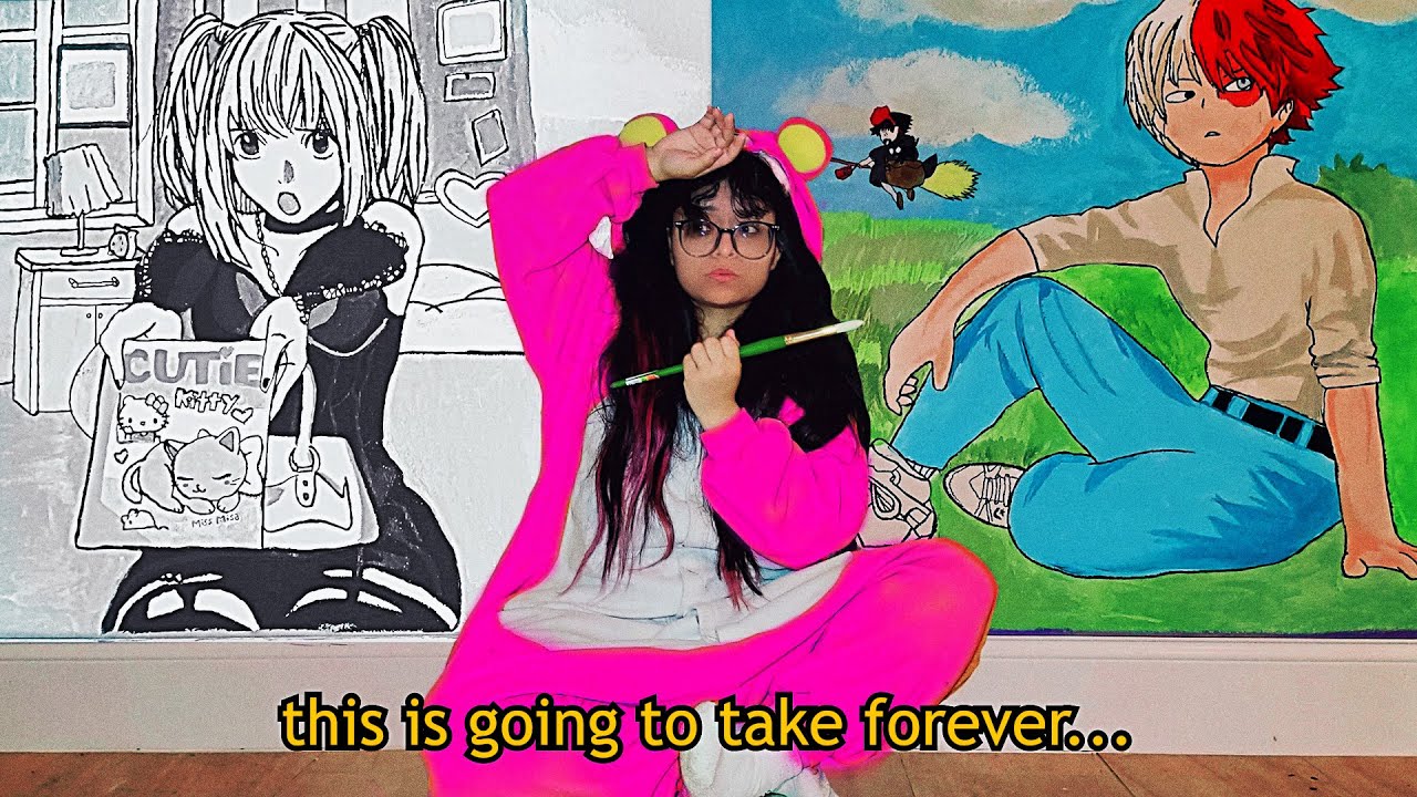 i painted anime on my walls...