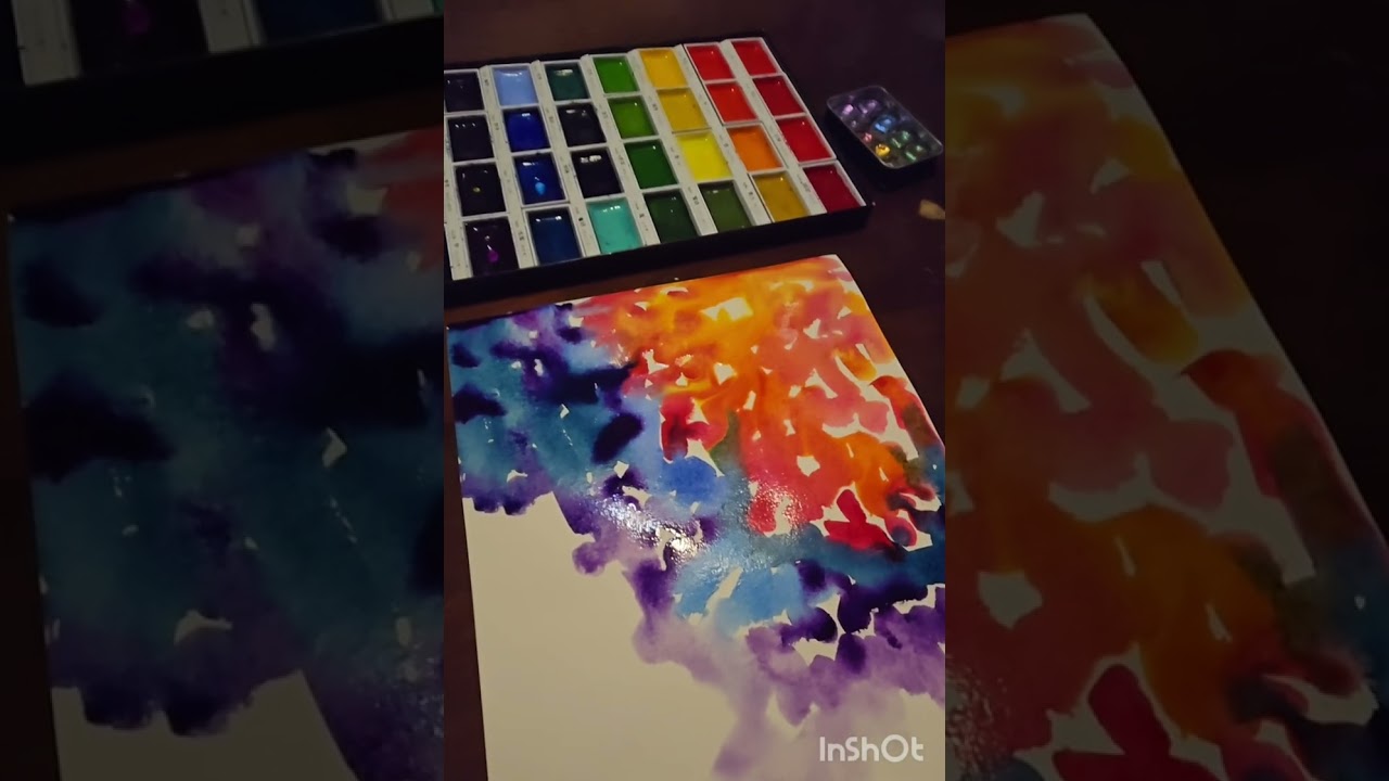 Morning Watercoloring with Salt