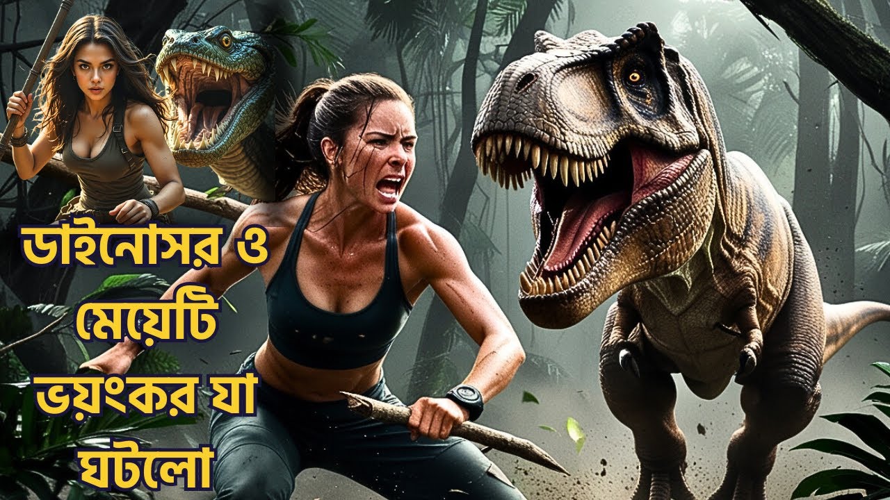 ডাইনোসর ও মেয়েটি ,ভয়ংকর যা ঘটলো/Surviving the Deadliest Prehistoric Hunt | Epic Dinosaur Battle