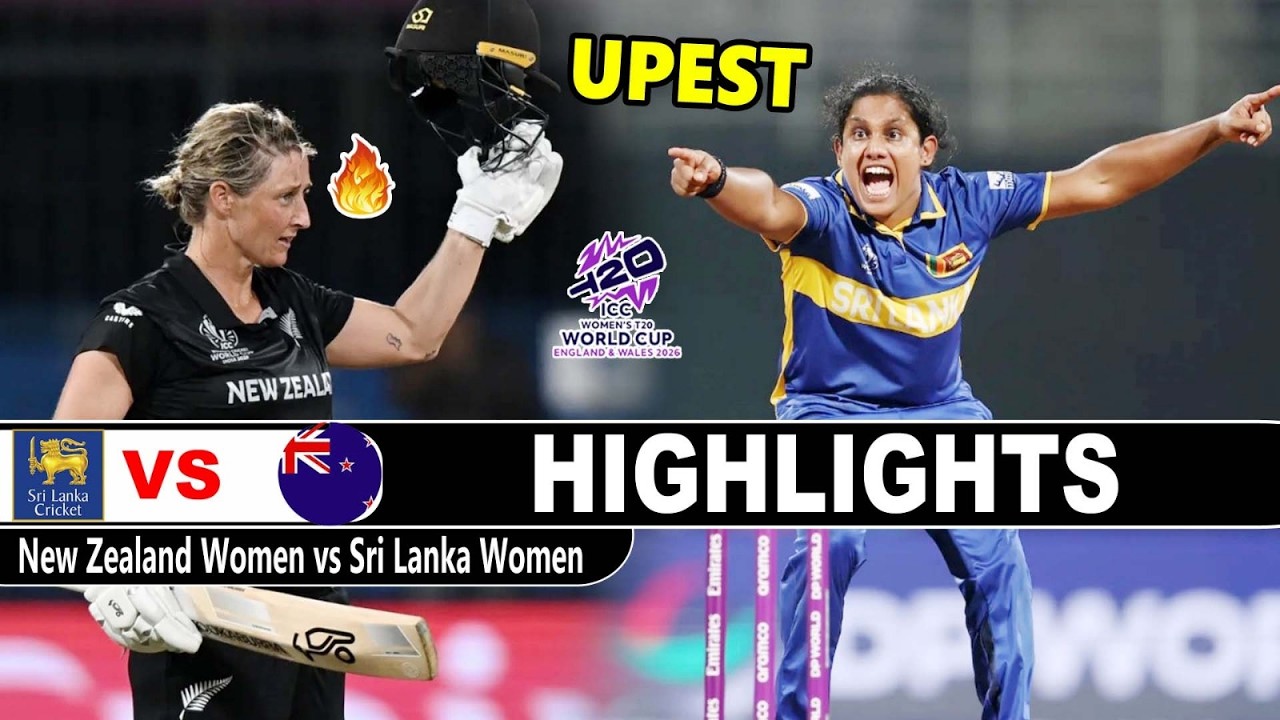Sri Lanka W Vs New Zealand W Highlights Icc T20 World Cup In England 2026 | Nz Vs SL