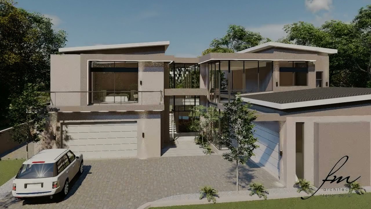 Beautiful Modern House With Mono Pitch Roofs By FM Architects