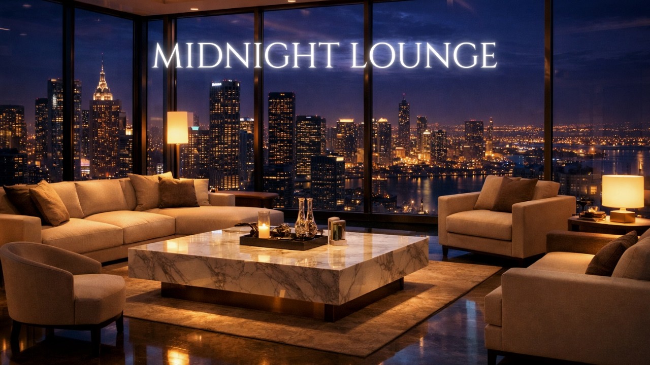Midnight Skyline Lounge 🌙|  Deep House & Chill Jazz Mix for Study, Focus & Relaxing Sleep