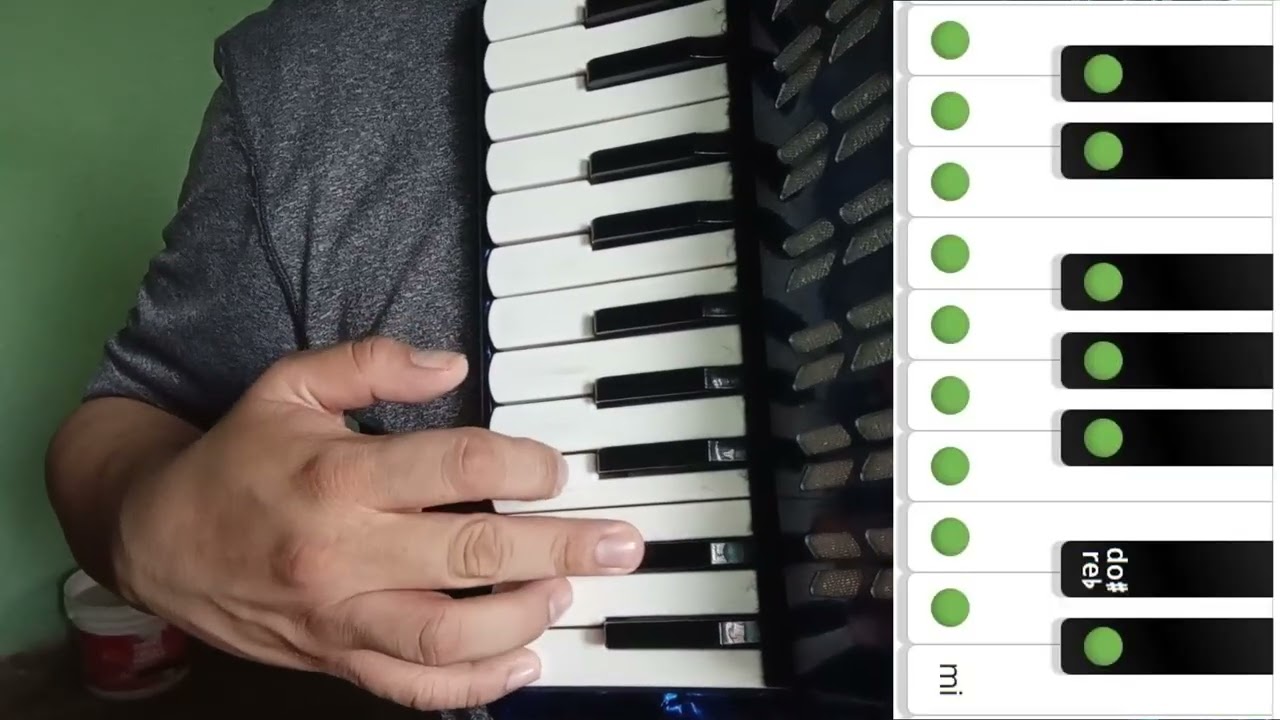 Re Mayor Terceras y su digitación | Practica 010 | Acordeón de Teclas