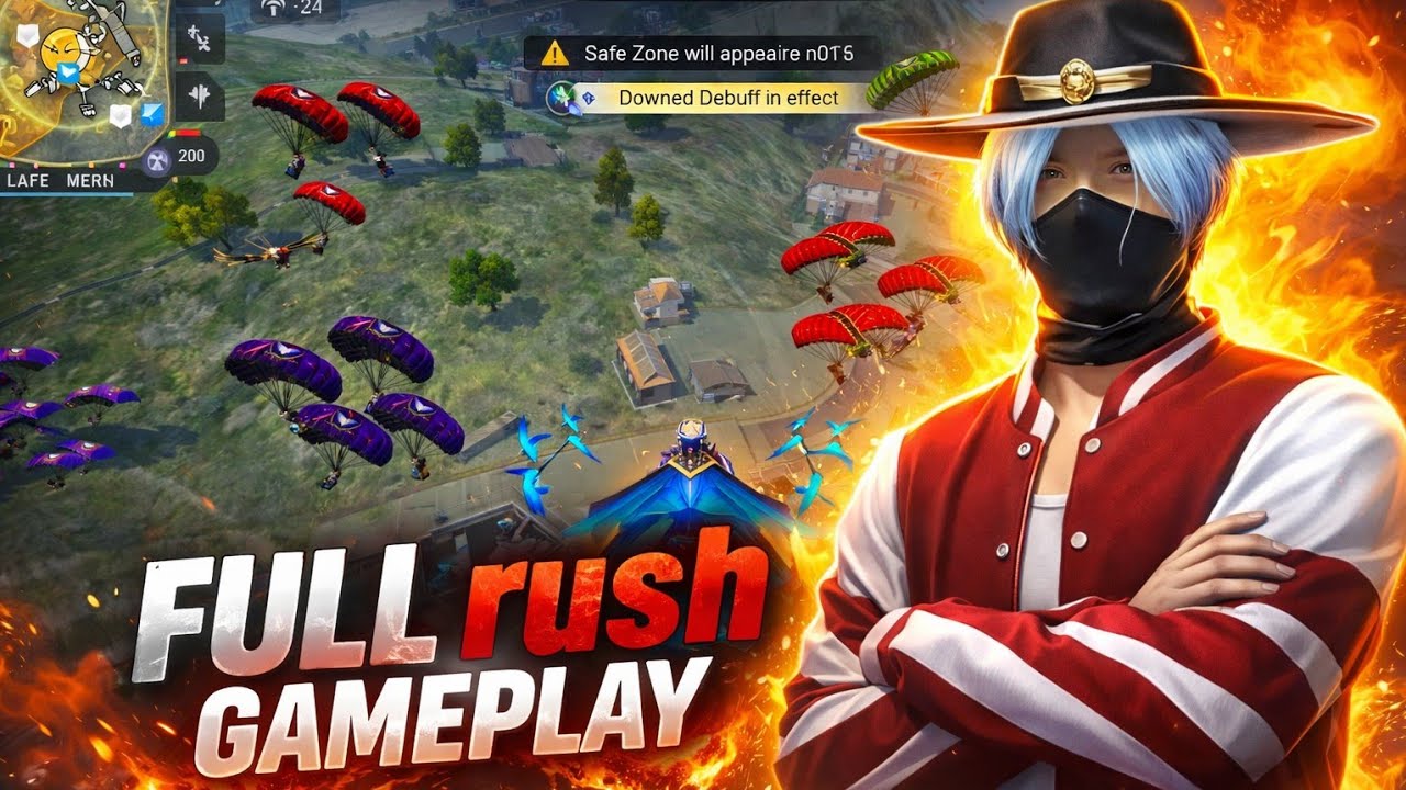 PARAFAL+MP40 💪99% Headshot 🎯17 Kill⚡| 4 VS 4 Full Rank Gameplay | Mobile 📱 Free Fire