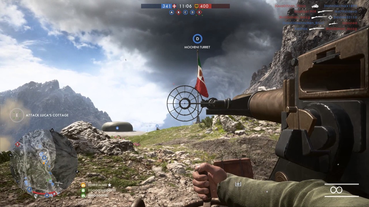 Battlefield 1 - Killing 5 planes in one minute - QF 1 AA