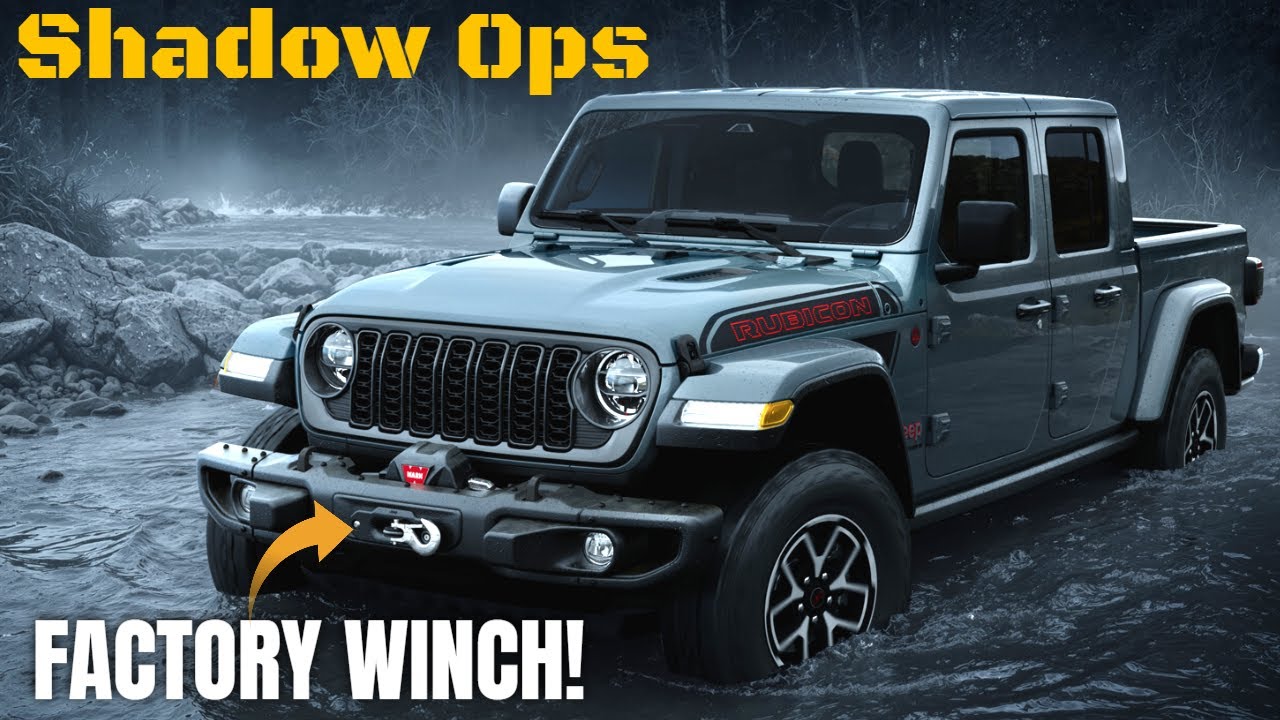В Jeep Gladiator Shadow Ops 2026 года появилась новая версия среднеразмерного пикапа с заводской ...