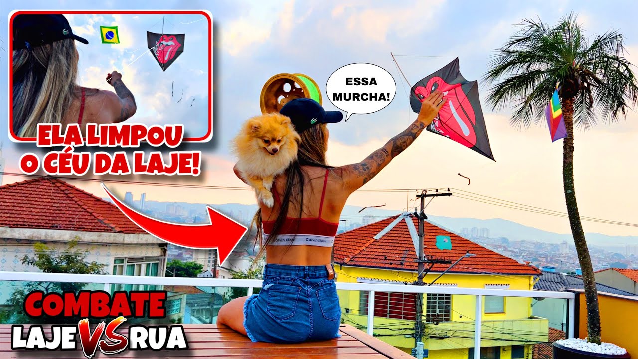 Pipa Murcha da Rafa Pipeira Limpando o Céu da Laje no Combate Laje vs Rua - Ela Cortou Todo Mundo!