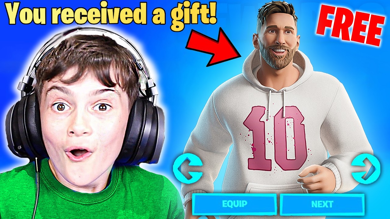 Подарите маленькому брату *НОВЫЙ* набор Месси в Fortnite! (БЕСПЛАТНО)