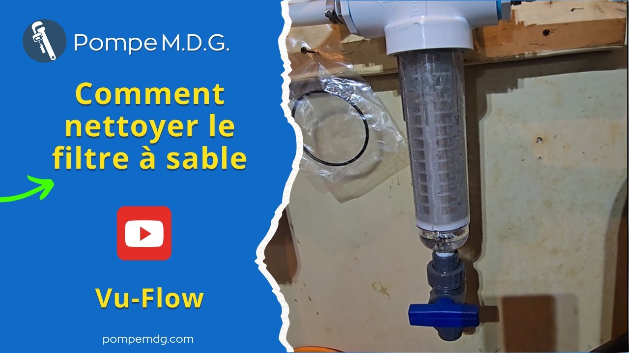 Comment faire le nettoyage d'un filtre à sable (vu-flow).