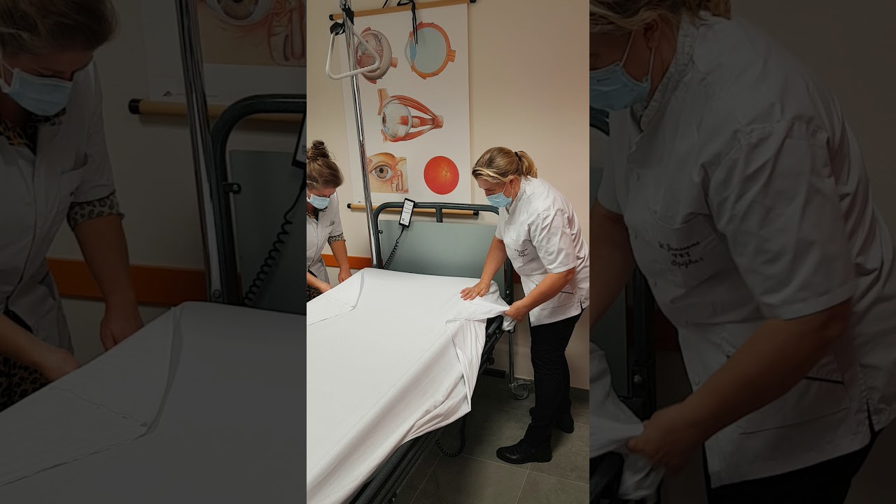 Techniek bedopmaak met 2 verzorgenden