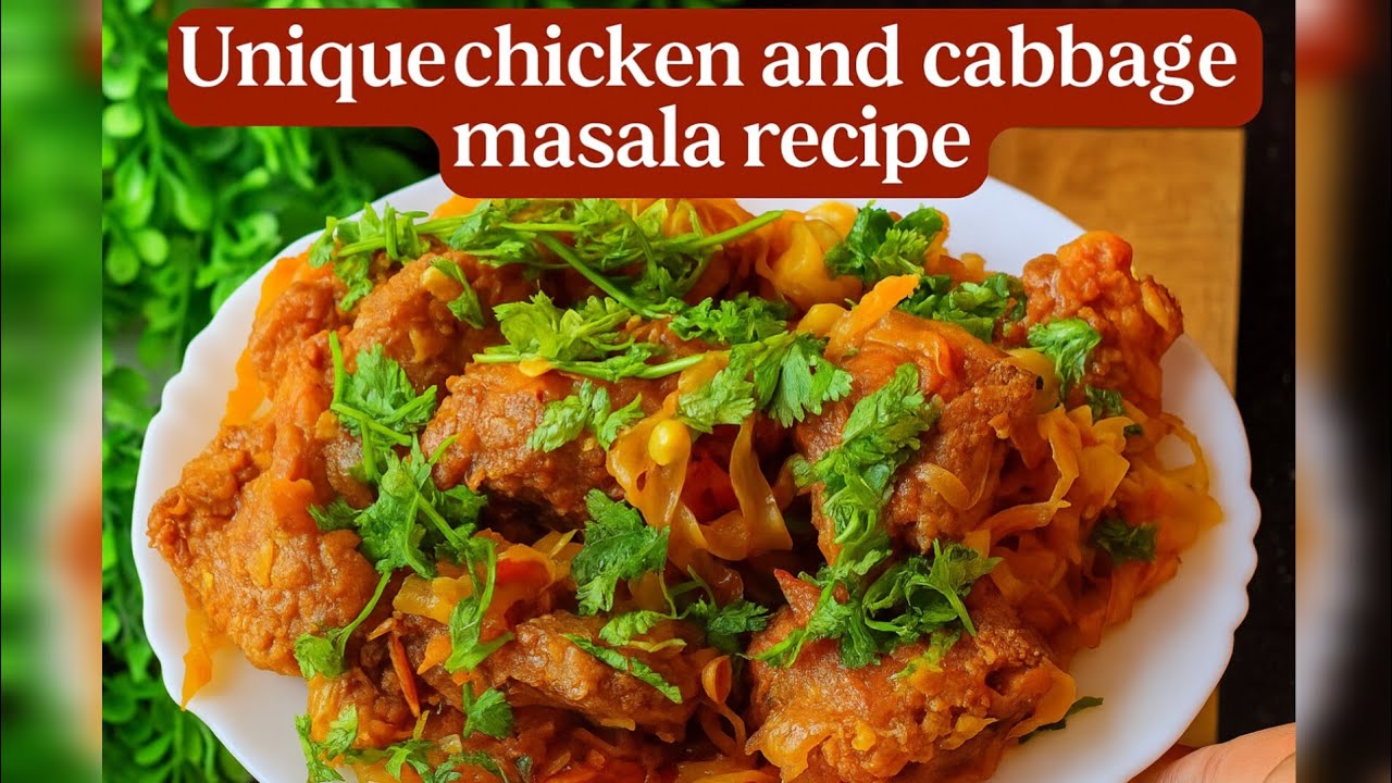 Chicken Fry with Cabbage Curry Twist | Easy Desi Meal| Chicken and Cabbage masala.