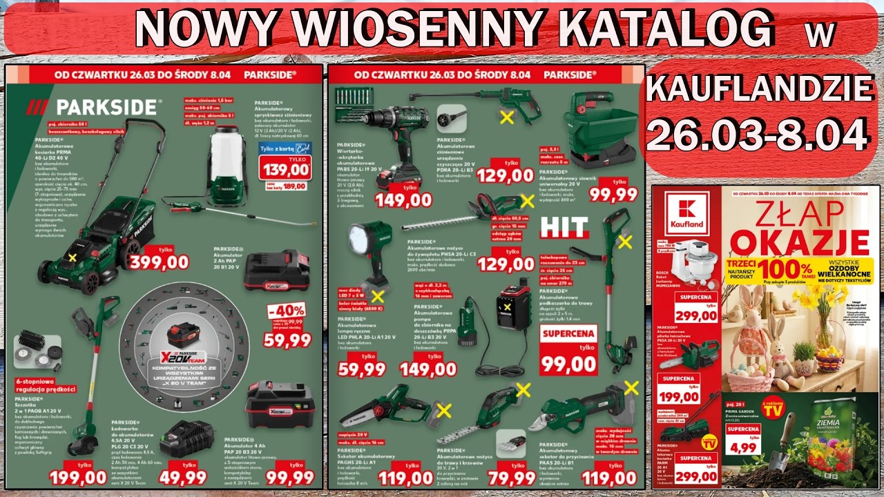 Nowy Wiosenny Katalog Parkside, marzec - kwiecień w KAUFLANDZIE
