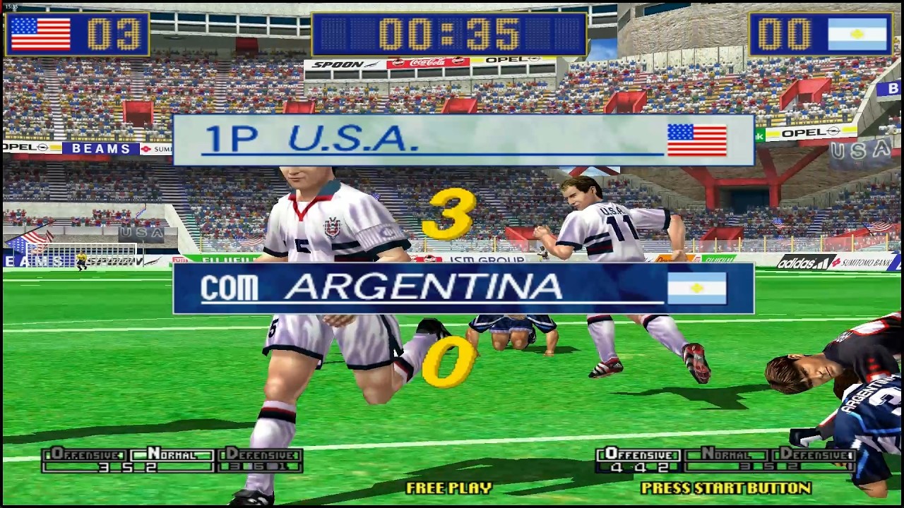 Striker 2 ver. '99 - USA Playthrough - Arcade Mode