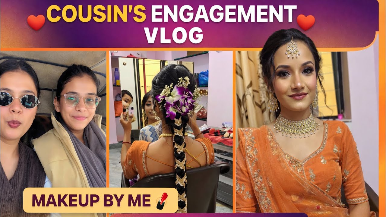 Cousin sister ki engagement 💍 Makeup done by me 💄 Naani ke ghar full shaadi vibes ✨