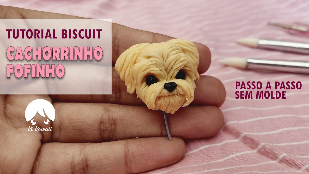 TUTORIAL BISCUIT | Cachorrinho fofinho - Sem molde