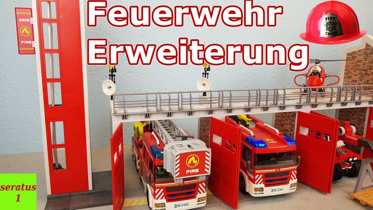 Playmobil Große Feuerwache Tor & Schlauchturm Erweiterung seratus1