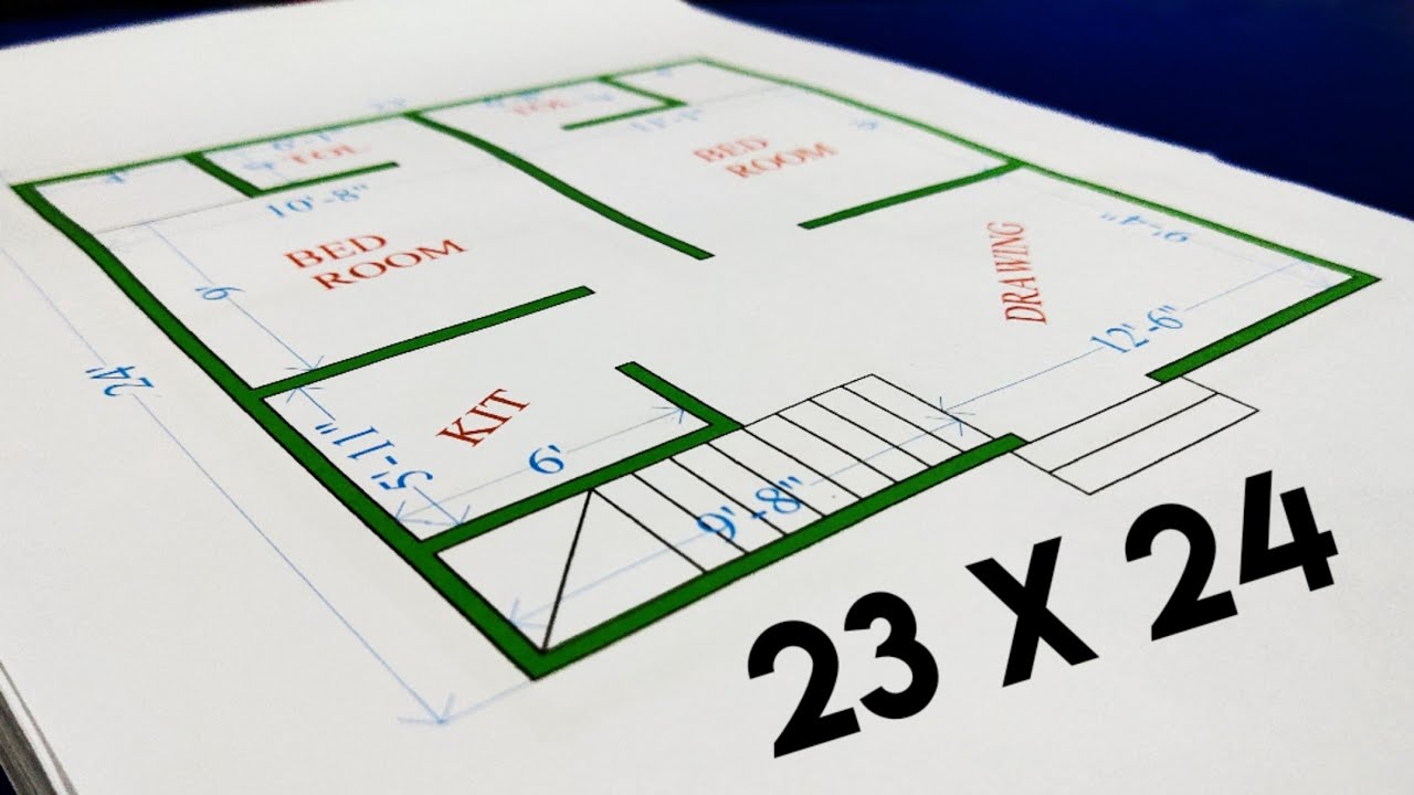 23 x 24 small village house plan II 23 X 24 GHAR KA NAKSHA II 23 X 24 HOME DESIGN
