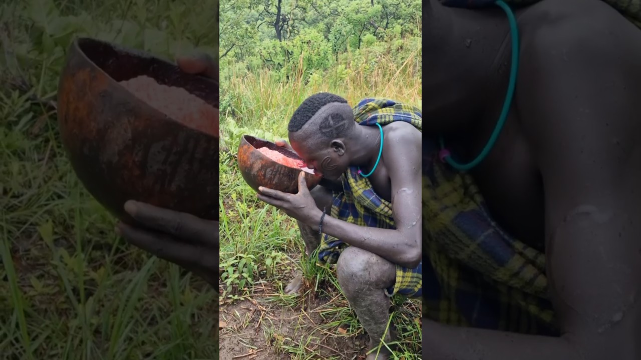 The Mundari Tribe and Their Sacred Cattle Traditions #shortvideo