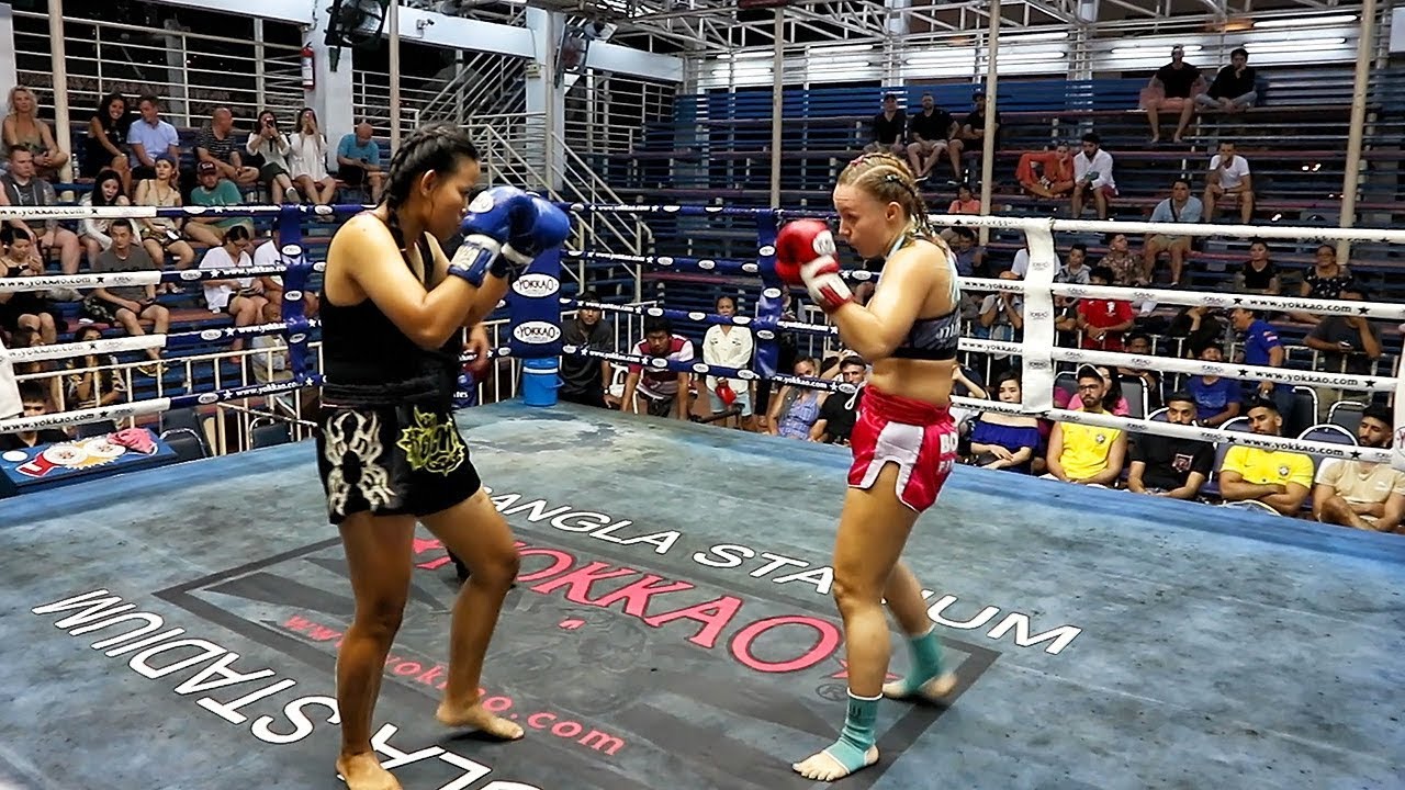 Katya PhuketTopTeam vs Fahmai Thailand Female Muay Thai fight 22 June 2018
