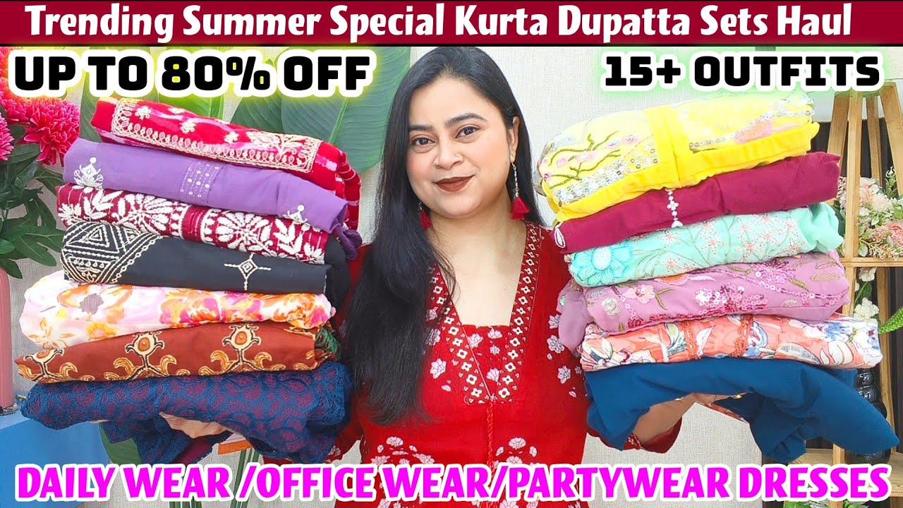 🌟Amazon FestiveWear/Partywear Kurta Dupatta Sets UPTO 80% OFF🌟EmbroiderySequence Special #amazon