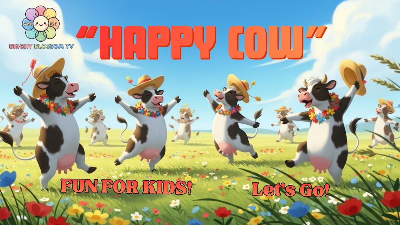 Happy Cow Nursery Rhyme 🐄 | Kids Educational Farm Song