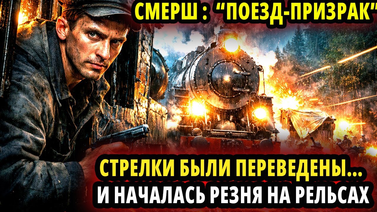 СМЕРШ :  “ПОЕЗД-ПРИЗРАК” . СТРЕЛКИ БЫЛИ ПЕРЕВЕДЕНЫ… И НАЧАЛАСЬ РЕЗНЯ НА РЕЛЬСАХ