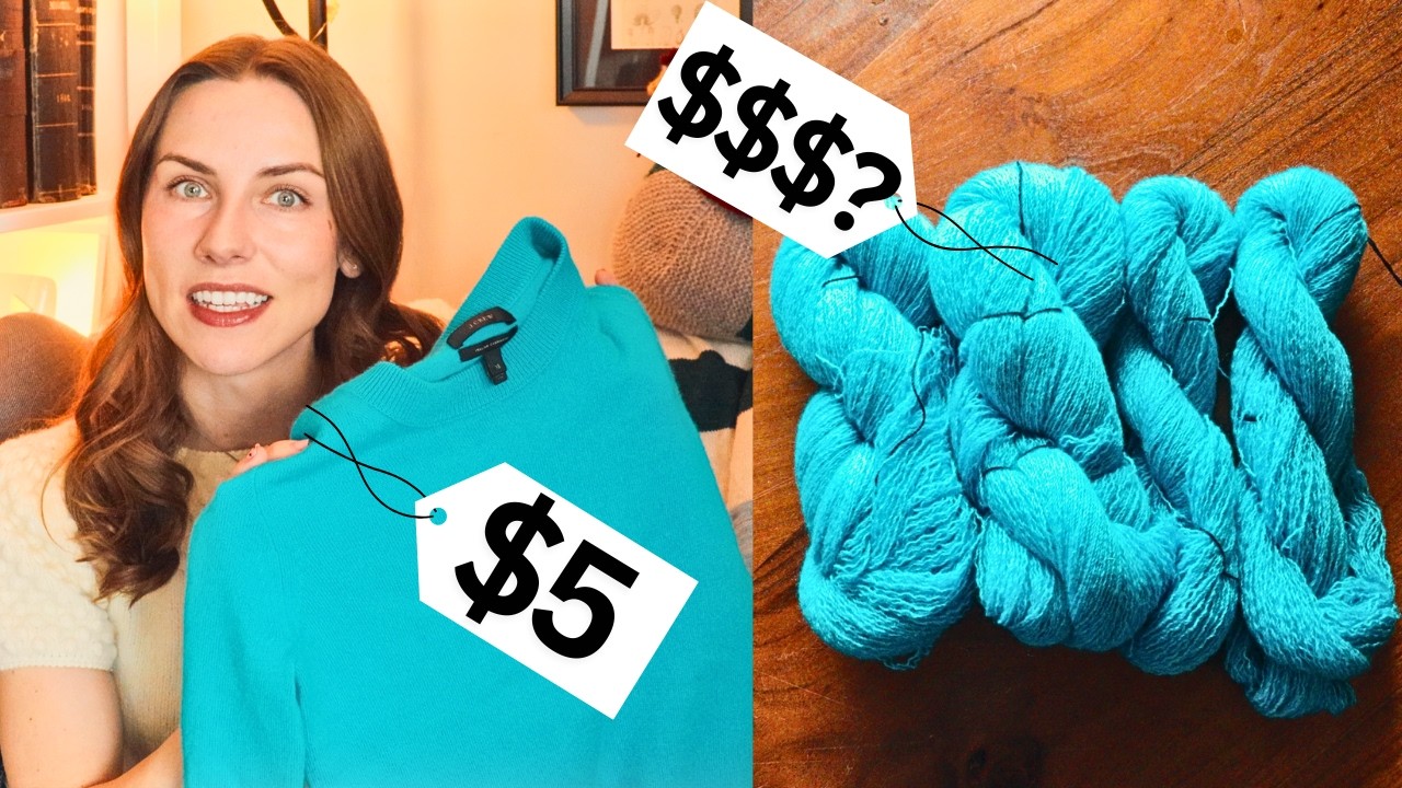 I unraveled a $5 cashmere sweater and this is what I found