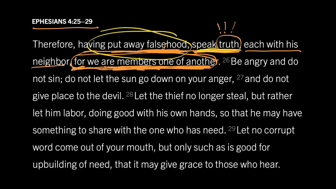 Christian, Be Passionately Speaking Truth: Ephesians 4:25–29, Part 2