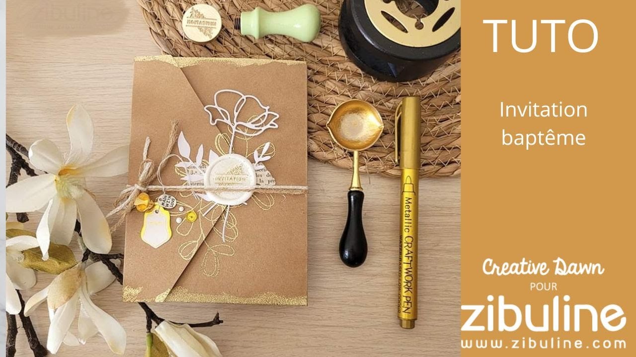 Tuto Invitation Baptême par Aurore Creative Dawn