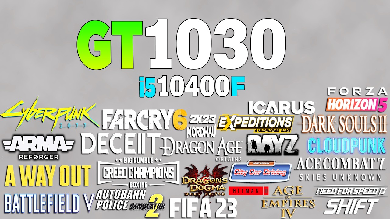 GT 1030 Test in 56 Games 1080p