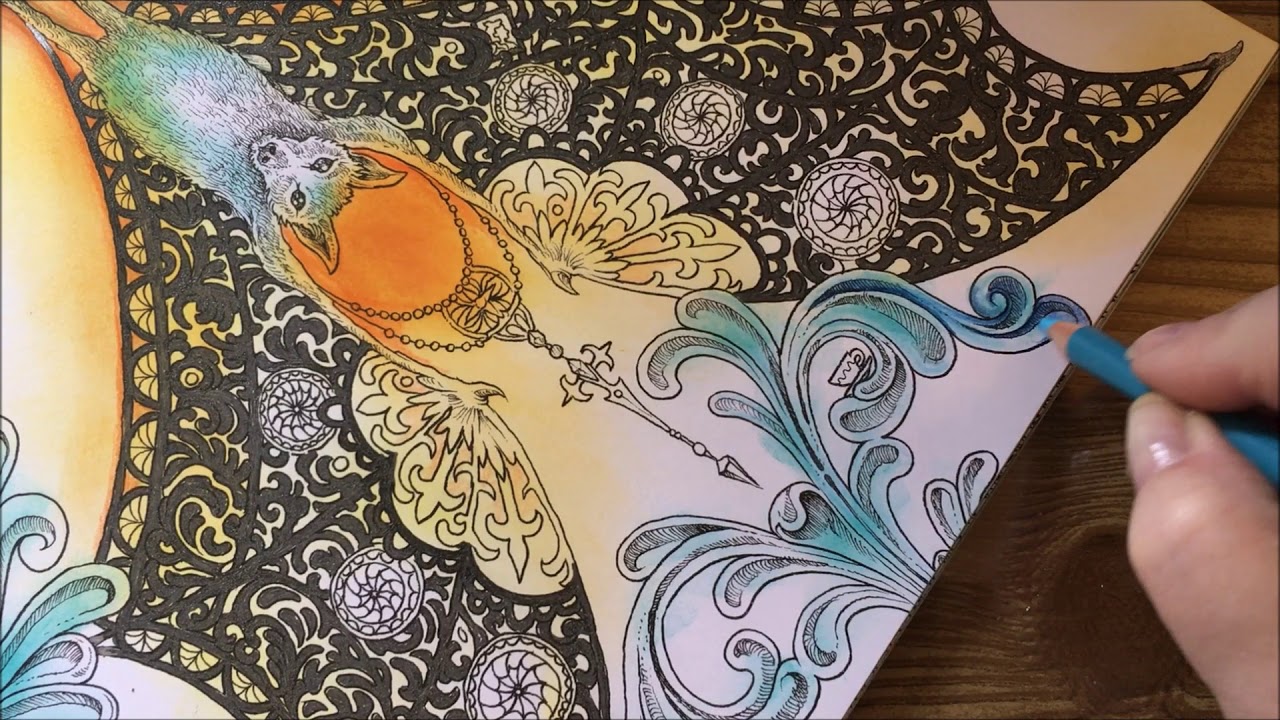 Fantomorphia done with Distress ink, gel pens and colored pencils Pt 2