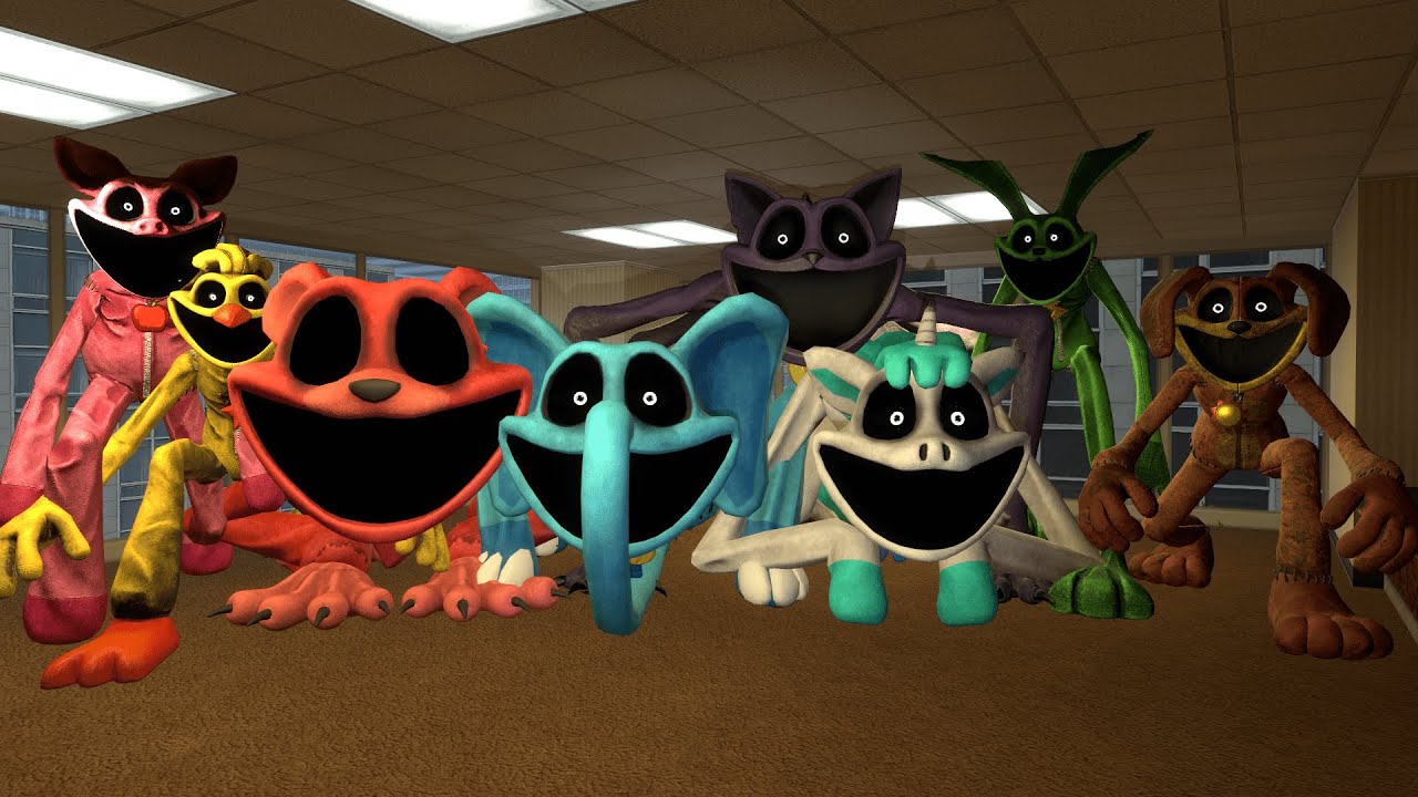 Surviving All Big Smiling Critters Chase, Poppy Playtime | Garry's Mod