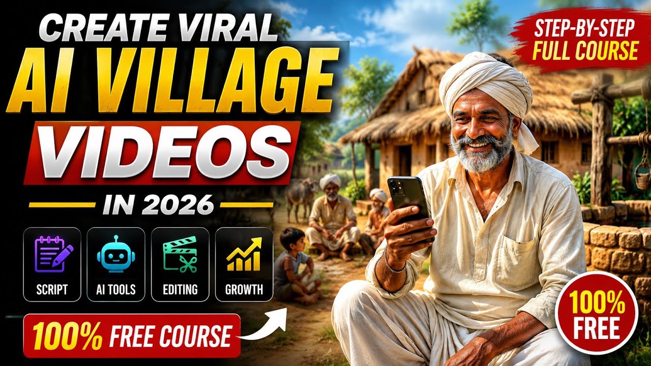 Create Viral AI Village Videos in 2026 (100% FREE Course)