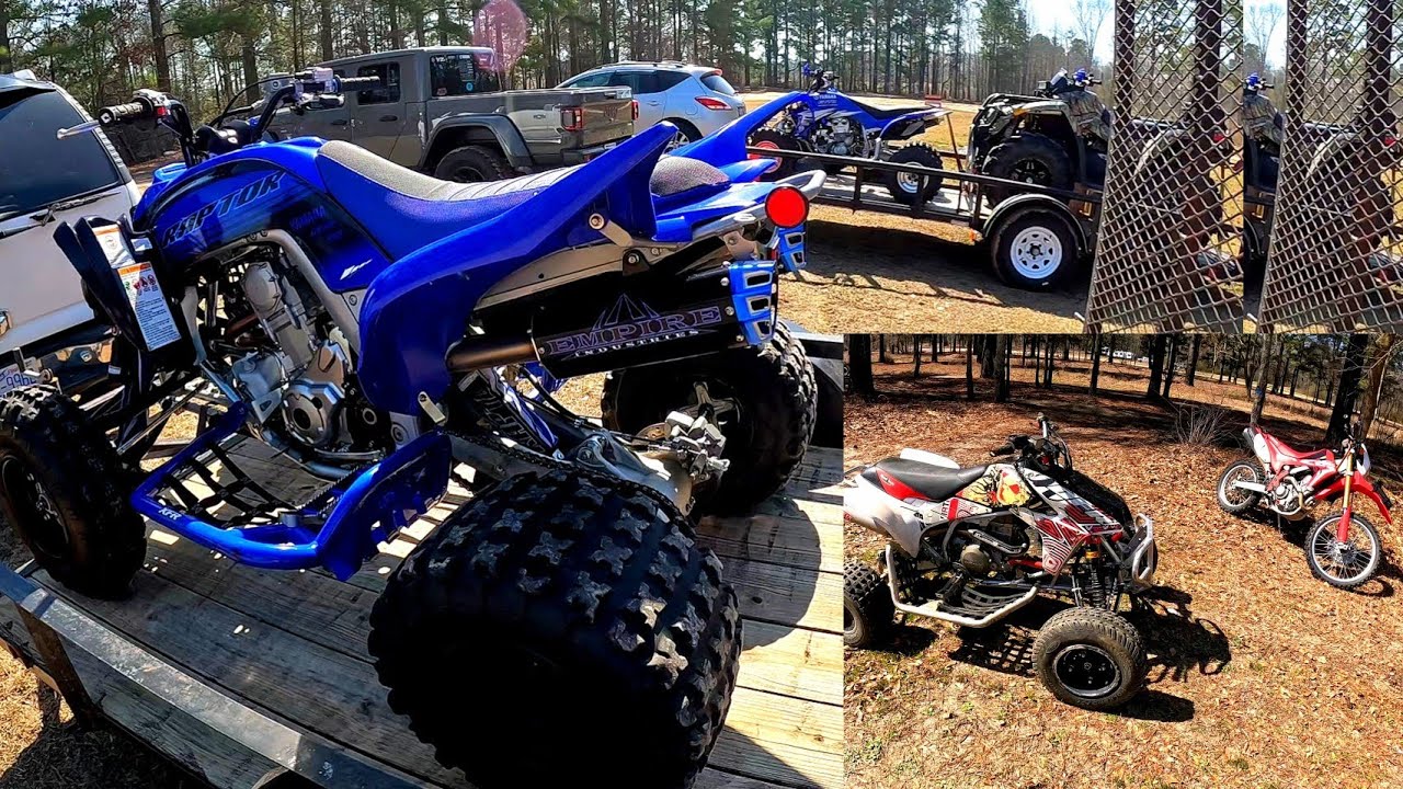 Raptor 700R Chasing YFZ And TRX 450 For The First Time At Outback Atv Park! #raptor700r