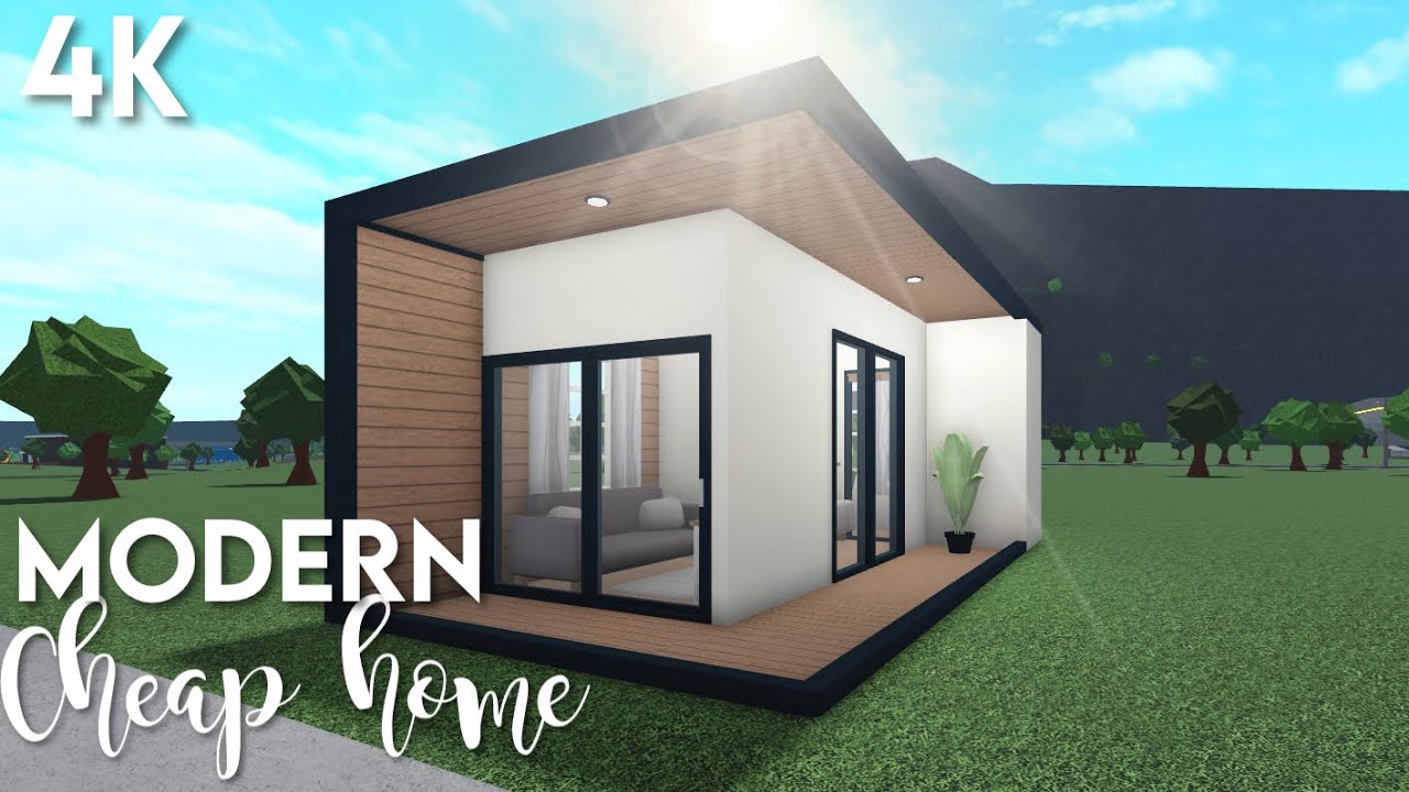 4k No-Gamepass Modern Cheap Home | Bloxburg ROBLOX speedbuild
