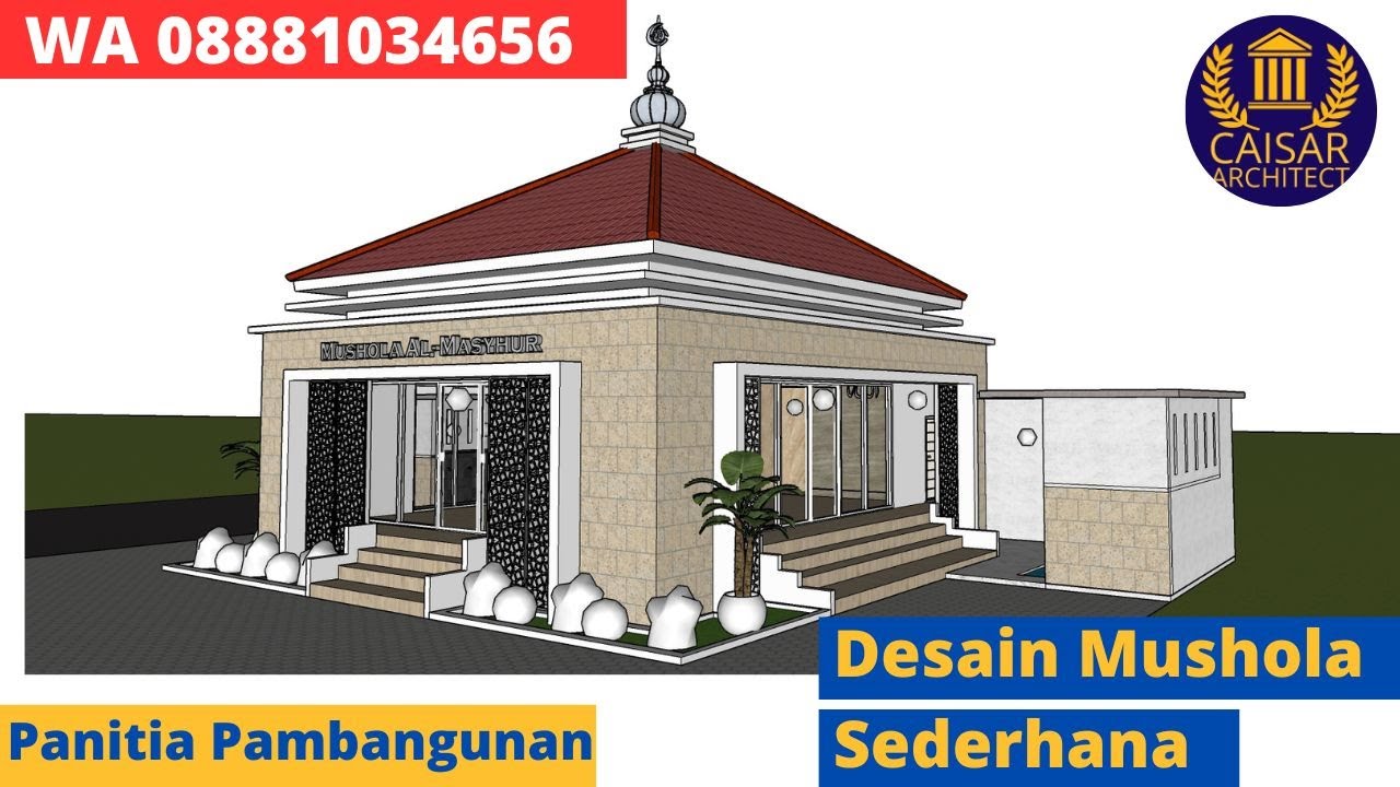 Inspirasi Referensi Contoh Desain 3D Animasi Mushola Minimalis Sederhana - Jangan Lupa Subscribe