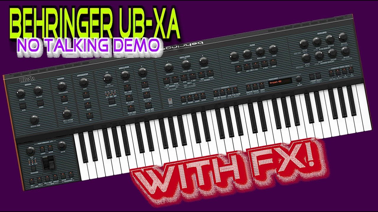 Behringer UB-Xa Presets Sound Demo with Effects