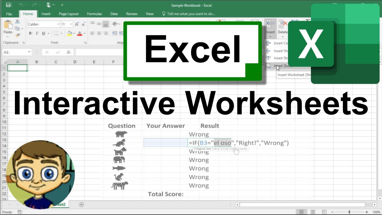 Create Interactive Worksheets in Excel by Using the IF and COUNTIF Functions