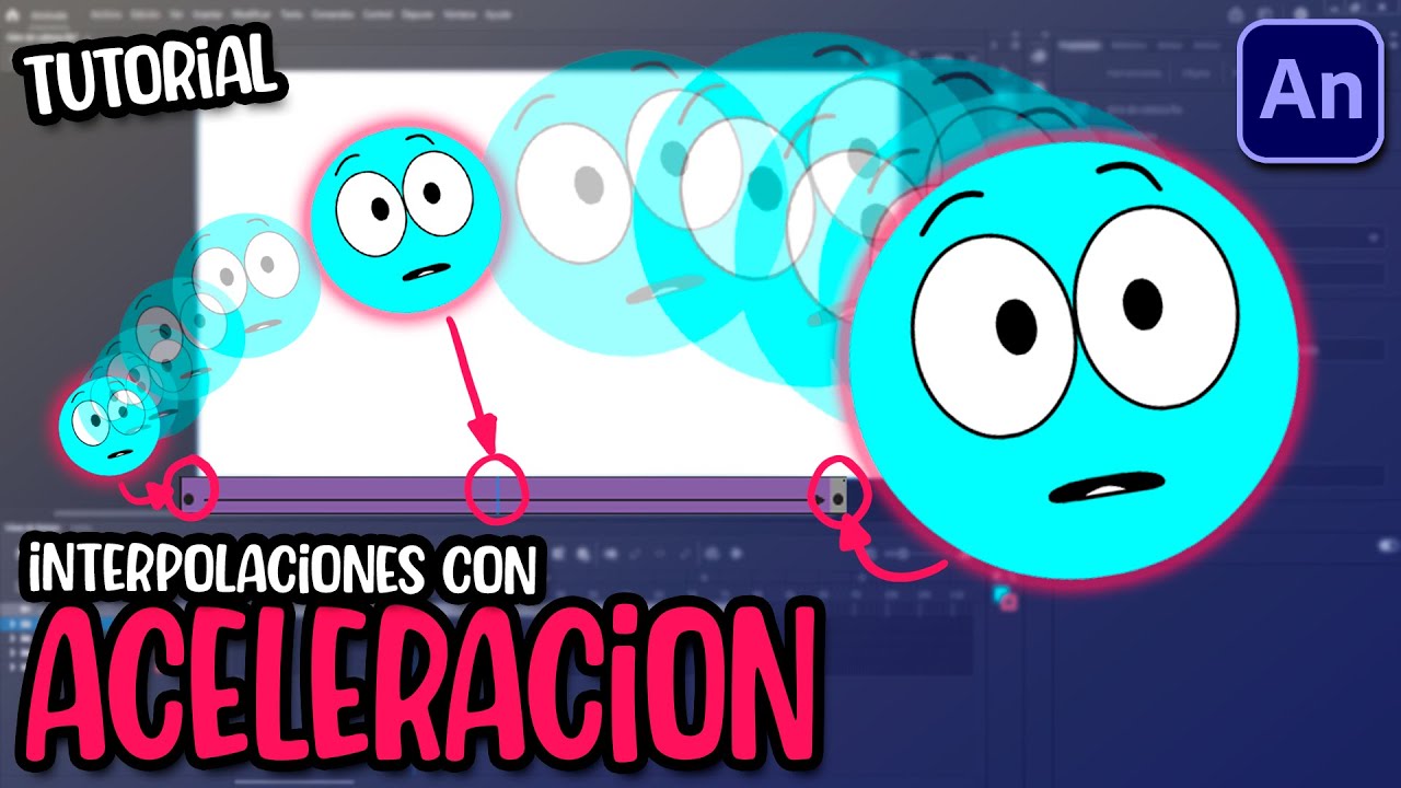 TUTORIAL | Tipos de ACELERACIÓN en INTERPOLACIONES de Movimiento | ADOBE ANIMATE en ESPAÑOL