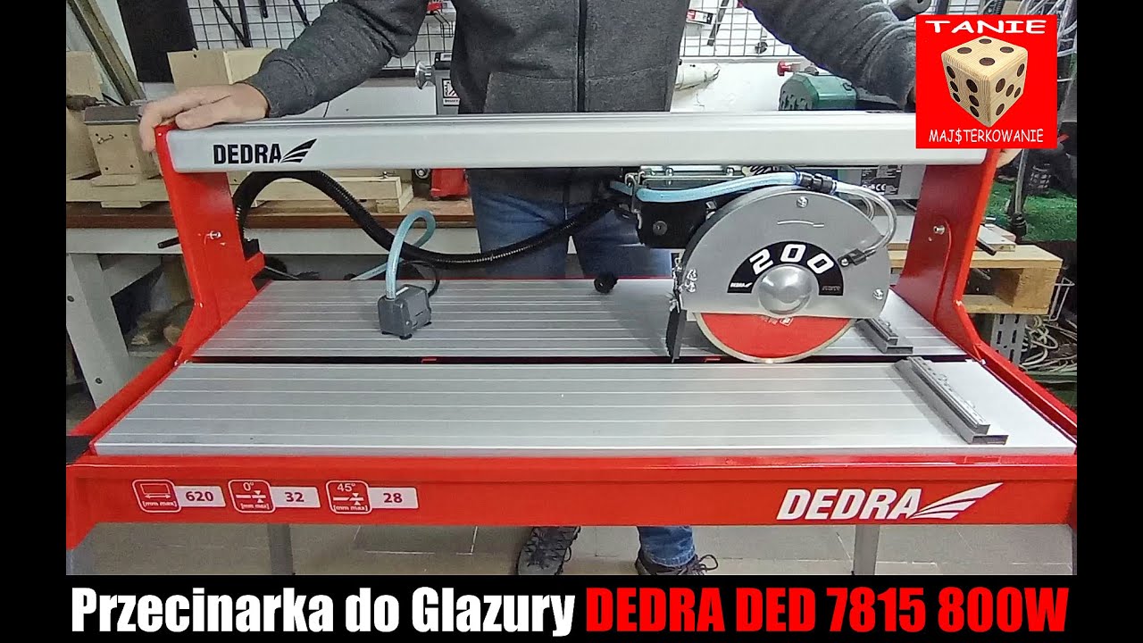 Przecinarka do Glazury DEDRA DED7815 800W - Cięcie Płytek bez Pyłu i Odprysków