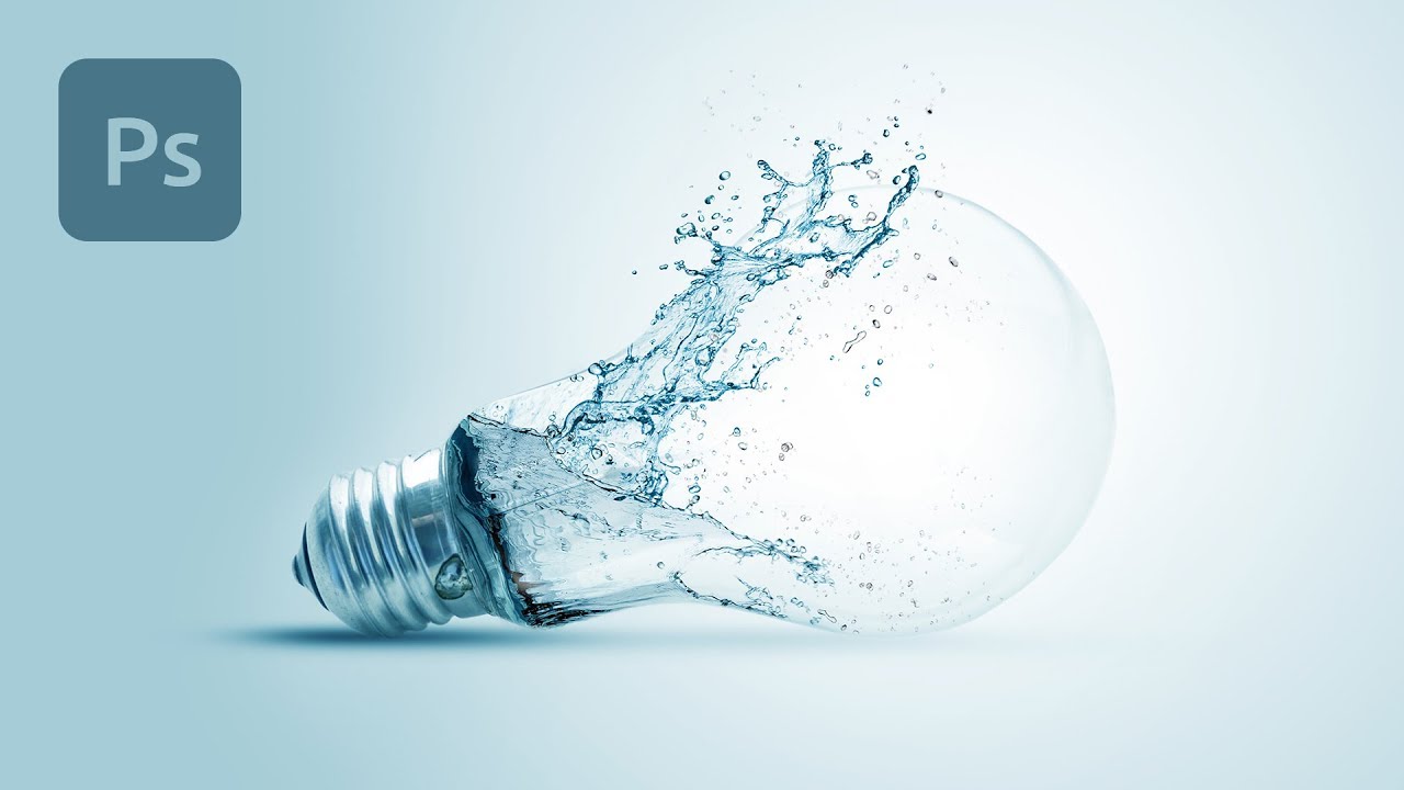 Lightbulb Splash Composite in Photoshop Tutorial