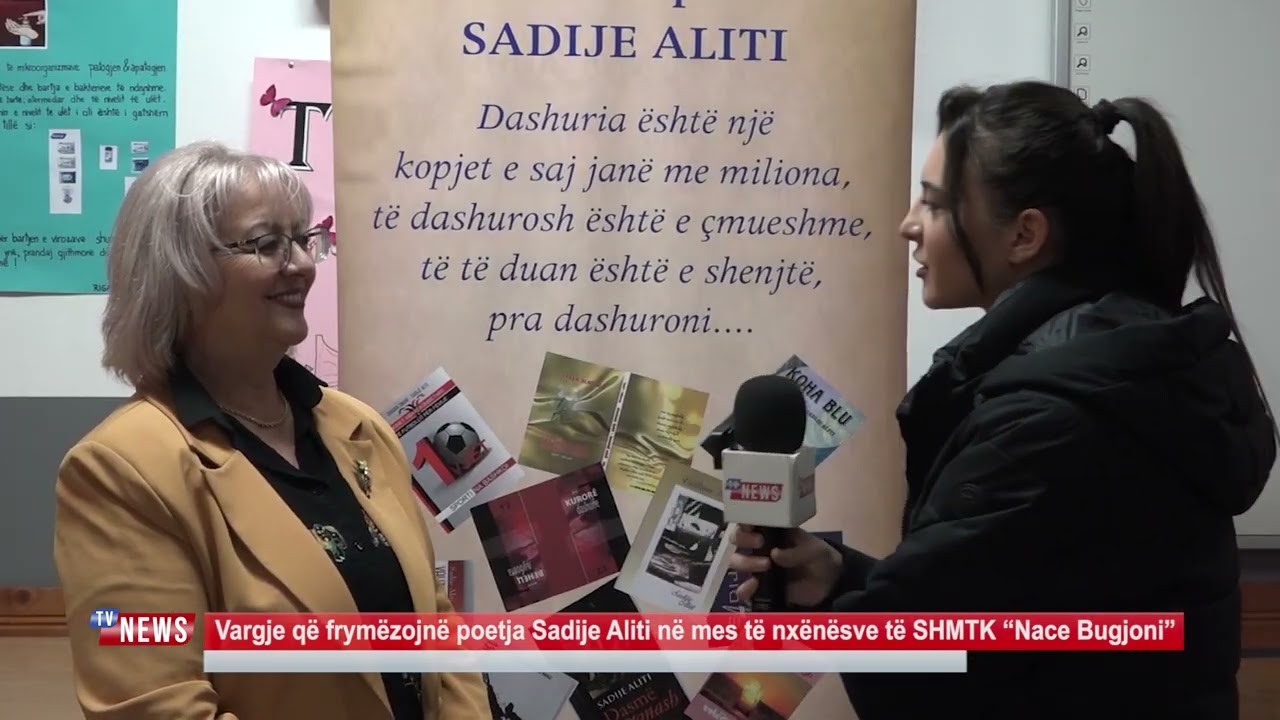 Vargje që frymëzojnë poetja Sadije Aliti në mes të nxënësve të SHMTK “Nace Bugjoni”