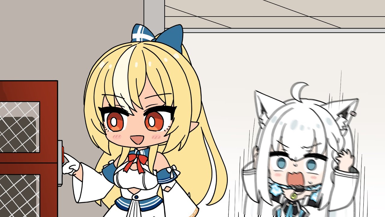 Flare Can’t Resist Pushing the Button【Hololive AnimatedClip/Eng sub】【Shirakami Fubuki/Siranui Flare】