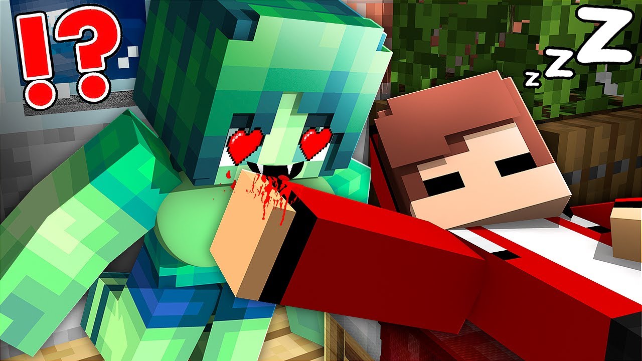 Почему девушка-зомби кусает Джей-Джея в Minecraft? — Maizen