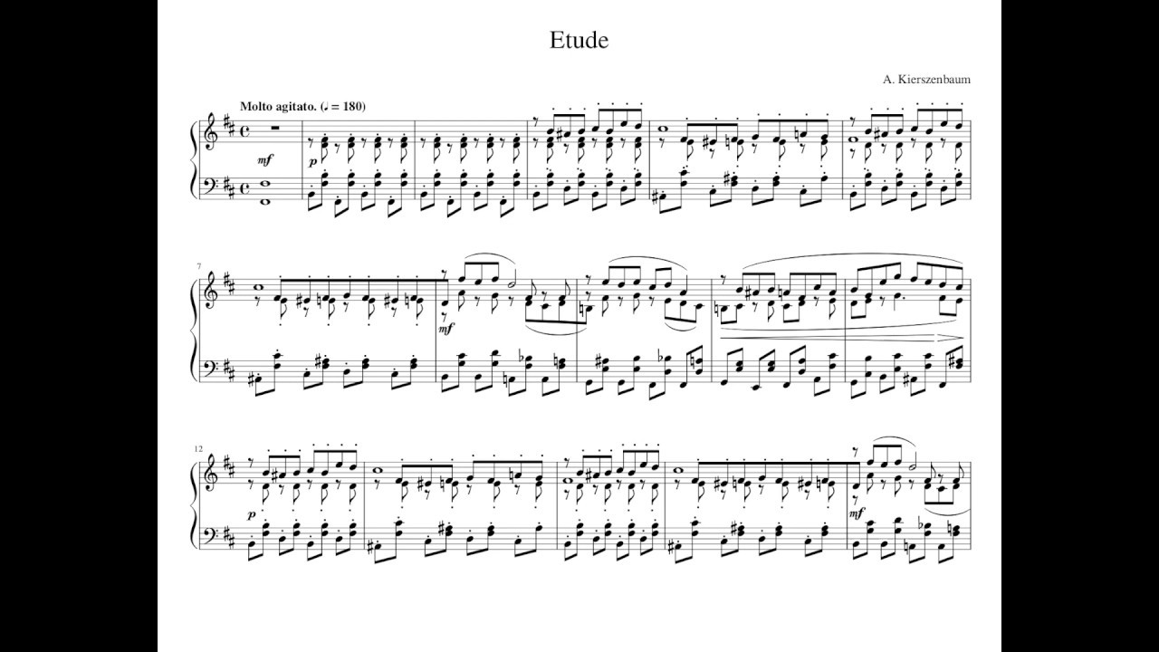 Andrew Kierszenbaum - Etude in B Minor (with score)